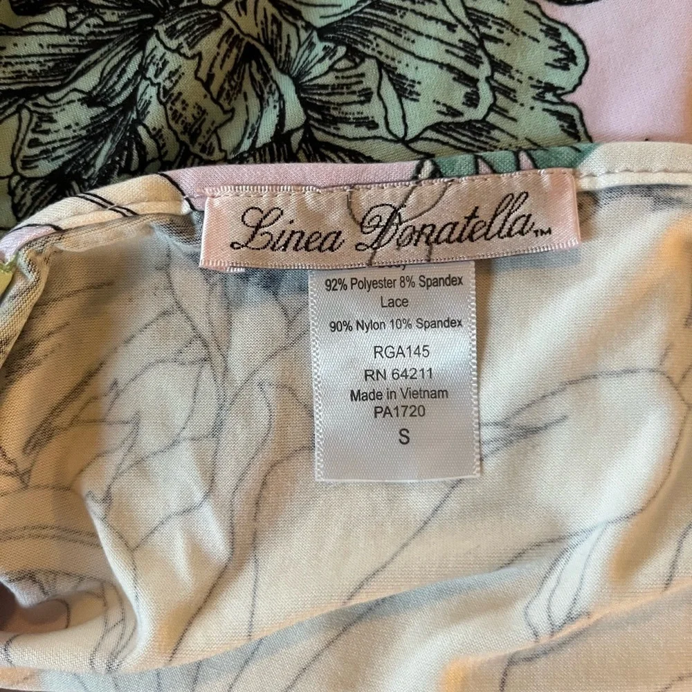 NWT Linea Donatella Purple Palm Garden Cami